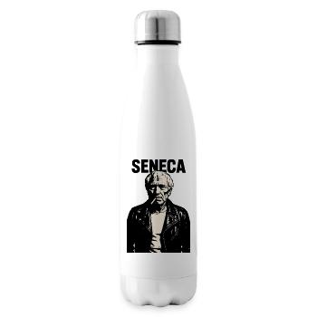 Seneca Stoic Philosopher Rebel Portrait - Insulated Water Bottle - white - Right