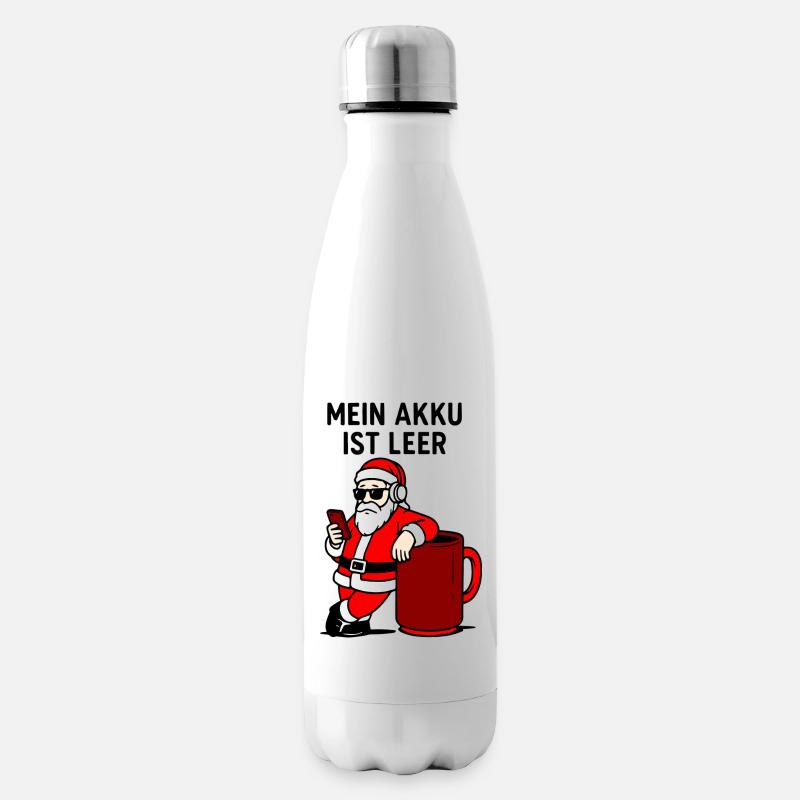 Weihnachts Akku Ausfall - Isolierflasche - Weiß
