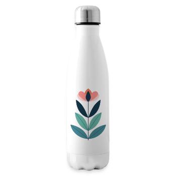 Illustration de fleur moderne géométrique - Bouteille isotherme - blanc - Droite