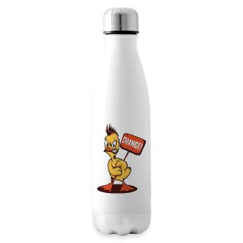 Wütende Entenpunk Orange - Isolierflasche - Weiß - Rechts