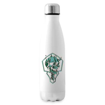 Neon Totenschädel im Sechseck - Isolierflasche - Weiß - Rechts