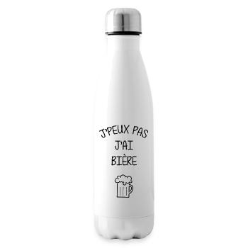 I can't I have beer - Alcohol - Insulated Water Bottle - white - Right