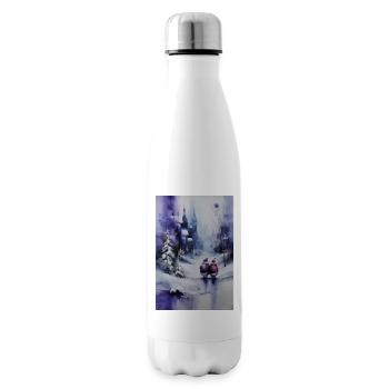 Purple Snow Paar nach Stadt - Isolierflasche - Weiß - Rechts