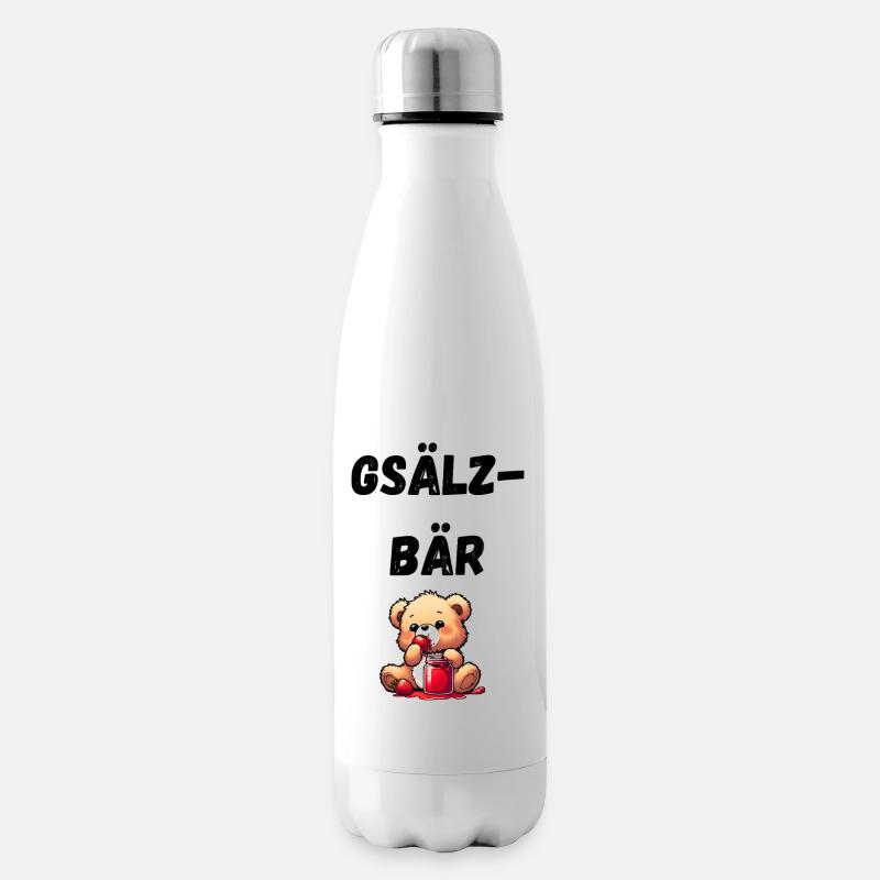 Gsälzbär Schwäbisch - Isolierflasche - Weiß