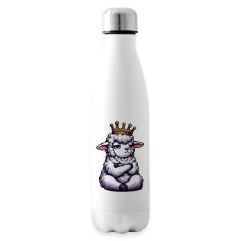 Schaf Schafe Schäfer Schafhalter Schafbock - Isolierflasche - Weiß - Rechts