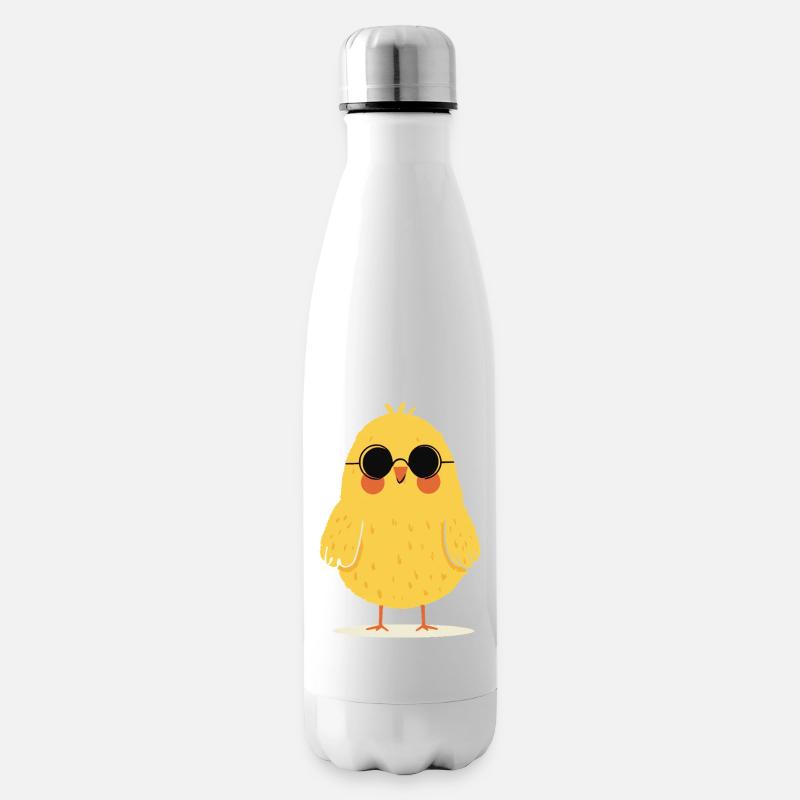 Chick with sunglasses - Insulated Water Bottle - white