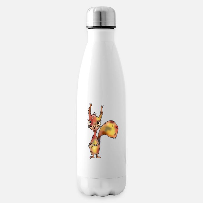 lustiges_Eichhoernchen - Bouteille isotherme - blanc