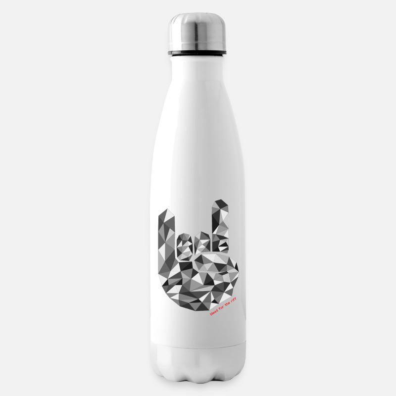 Bleed For The Riff B/W - Insulated Water Bottle - white