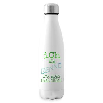 Benno as a first name - Insulated Water Bottle - white - Right