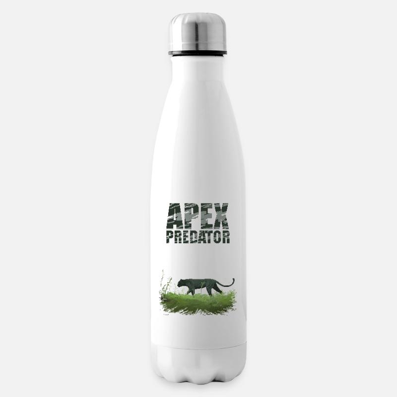 Retro Pixel Art Apex Predator - Isolierflasche - Weiß