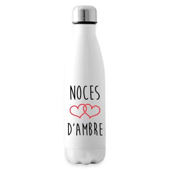 Amber Wedding 34 years of marriage - Insulated Water Bottle - white - Right