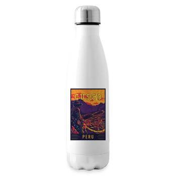Explore Vibrant Cusco in Peru - Travel Art - Insulated Water Bottle - white - Right
