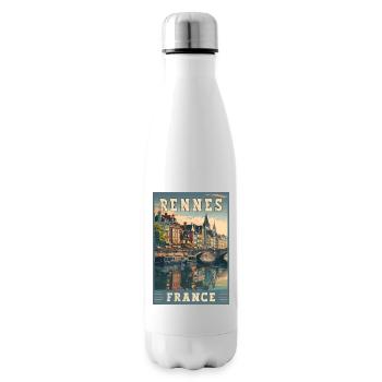 Découvrez Rennes en France Charmante ville française - Bouteille isotherme - blanc - Droite