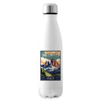 Découvrez les majestueuses Dolomites en Italie - Bouteille isotherme - blanc - Droite