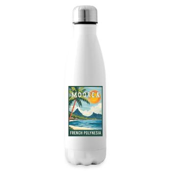 Erkunden Sie tropische Moorea in Französisch-Polynesien - Isolierflasche - Weiß - Rechts