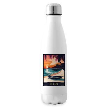 Découvrez le paradis tropical du Belize - Bouteille isotherme - blanc - Droite