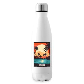 Découvrez le paradis tropical du Belize - Bouteille isotherme - blanc - Droite
