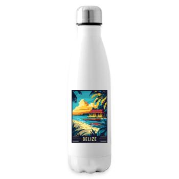 Découvrez le paradis tropical du Belize - Bouteille isotherme - blanc - Droite