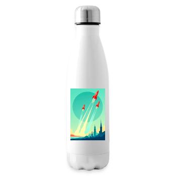 Eine Flotte steigt in den offenen Himmel auf - Isolierflasche - Weiß - Rechts