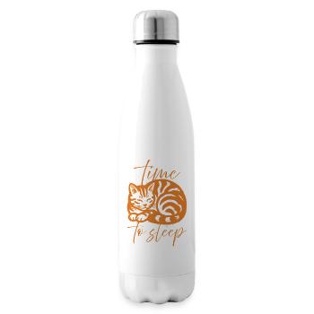 sleeping cat - Insulated Water Bottle - white - Right