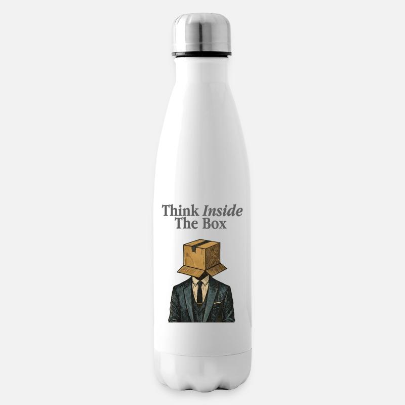 Pensez à l’humour intérieur du box-office - Bouteille isotherme - blanc