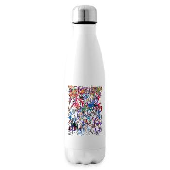 abstrakt - Isolierflasche - Weiß - Rechts