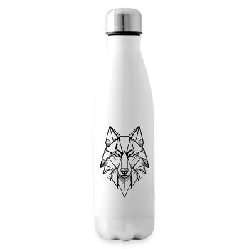 Loup géométrique symétrique moderne - Bouteille isotherme - blanc - Droite