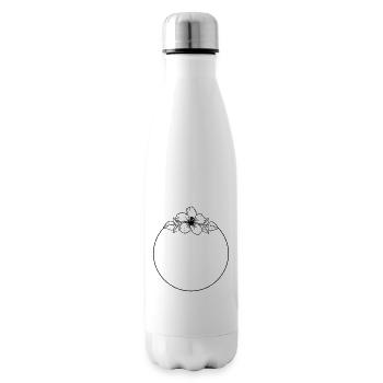 Hibiscus Boho Fleur peinte à la main - Bouteille isotherme - blanc - Droite