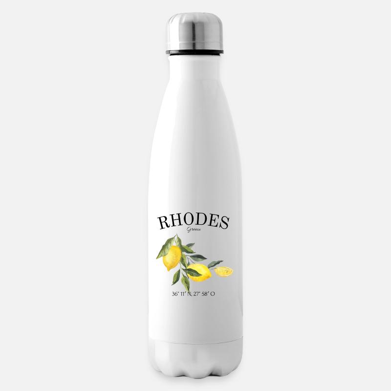 Rhodes - Grèce - Dodécanèse - Vacances - Voyages - Bouteille isotherme - blanc