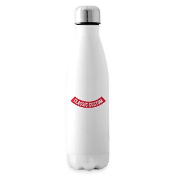 Bannière personnalisée classique - Bouteille isotherme - blanc - Droite