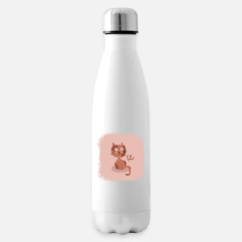 Amour pour les chatons - Bouteille isotherme - blanc