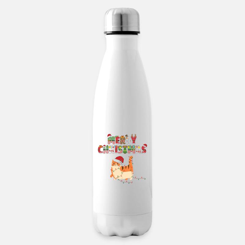 Merry Christmas - Isolierflasche - Weiß