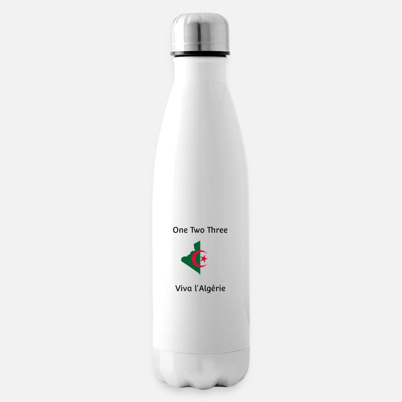 One Two Three Viva Algeria - Insulated Water Bottle - white