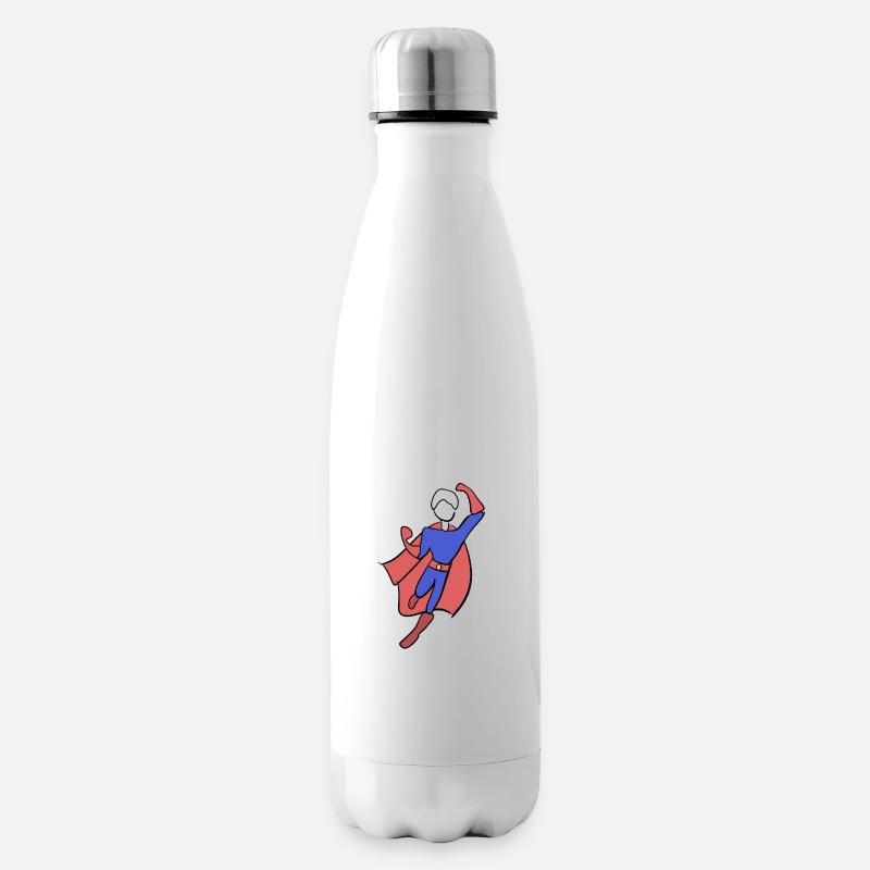 superheld held symbol mann retter - Isolierflasche - Weiß