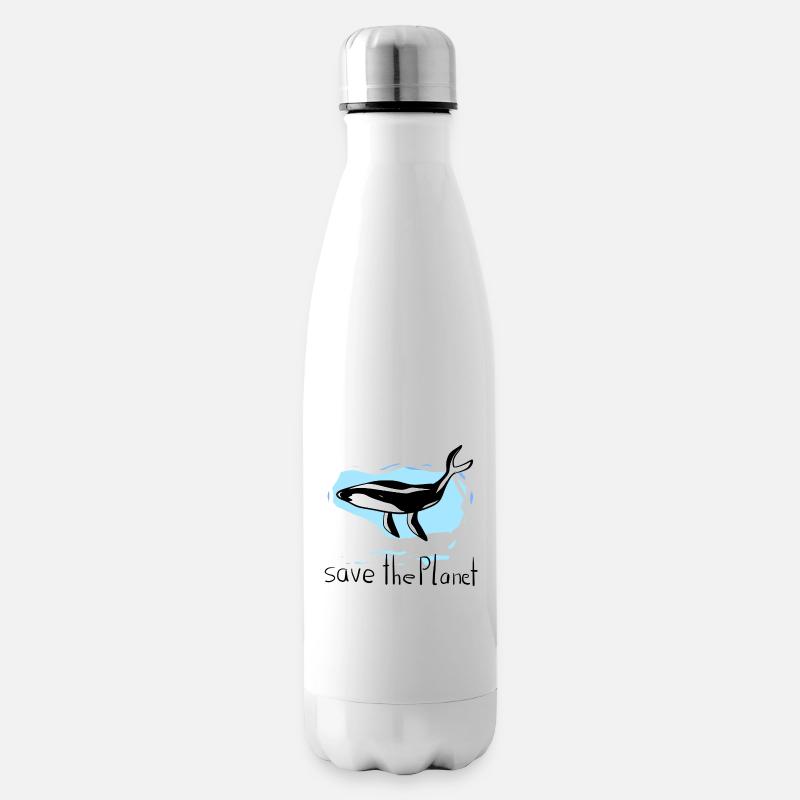 Conservation des baleines Save Planet Écosystème - Bouteille isotherme - blanc