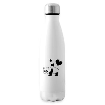 Panda Bear Animal Hearts - Insulated Water Bottle - white - Right