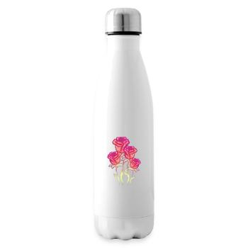 rote blumen blume rose glitzer - Isolierflasche - Weiß - Rechts
