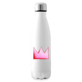 Couronne rose Forme du symbole de dessin animé - Bouteille isotherme - blanc - Droite