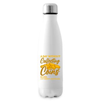 Coin collector Coin collecting Numismatists - Insulated Water Bottle - white - Right