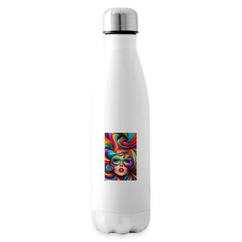 psychedelic woman - Bouteille isotherme - blanc - Droite