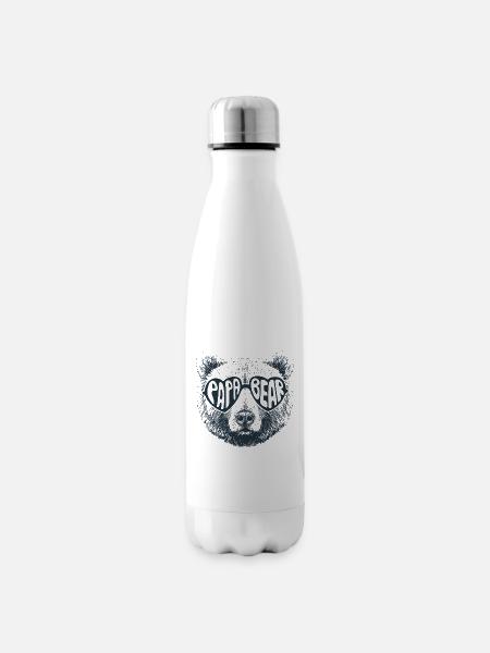 Bär papa - Isolierflasche - Weiß