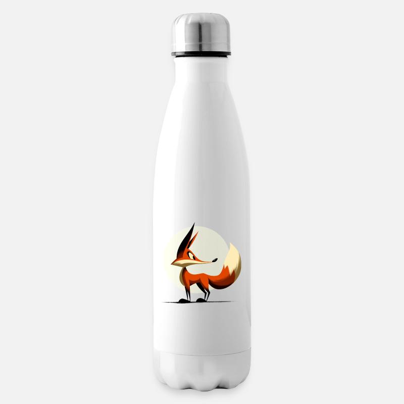 Frecher Fuchs - Isolierflasche - Weiß