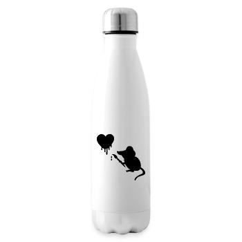 Künstler Maus mit Pinsel Herz - Isolierflasche - Weiß - Rechts