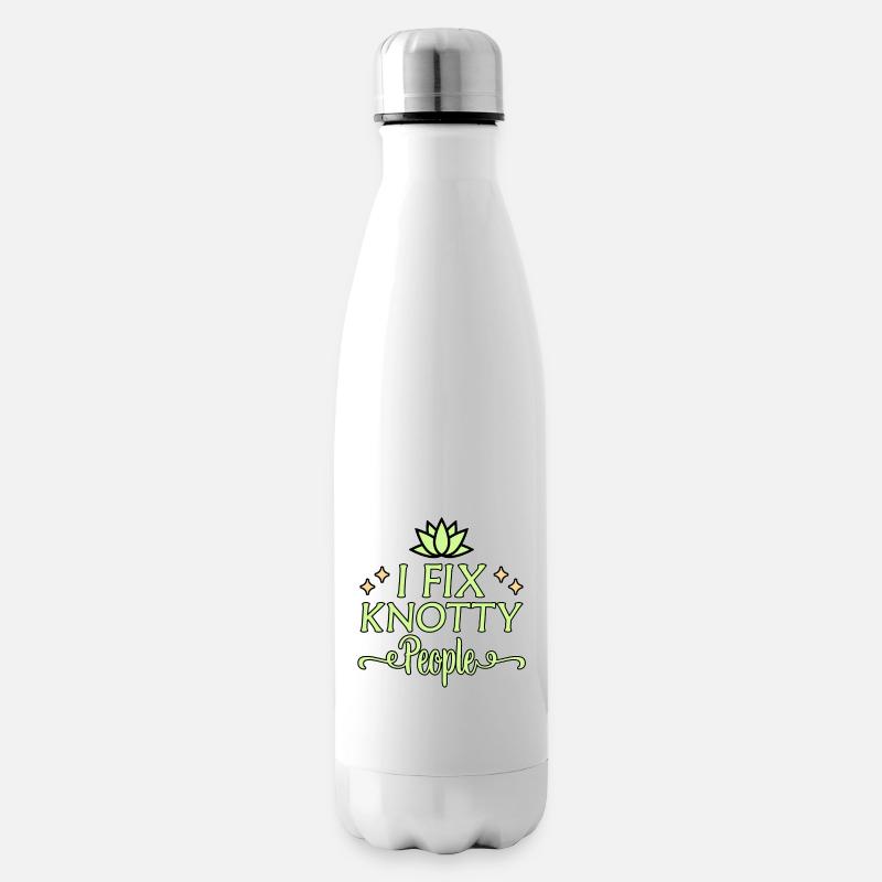 I Fix Knotty People - Isolierflasche - Weiß