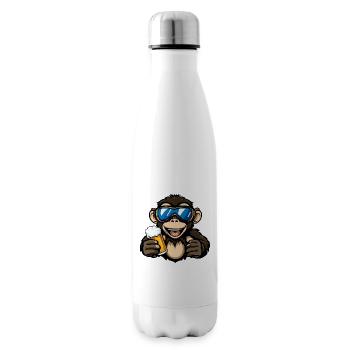 Affe Apres Ski Bier - Isolierflasche - Weiß - Rechts