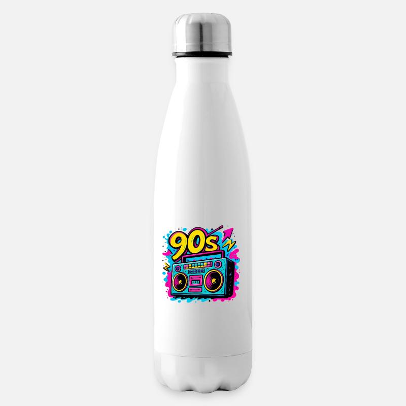 Boombox der 90er - Isolierflasche - Weiß