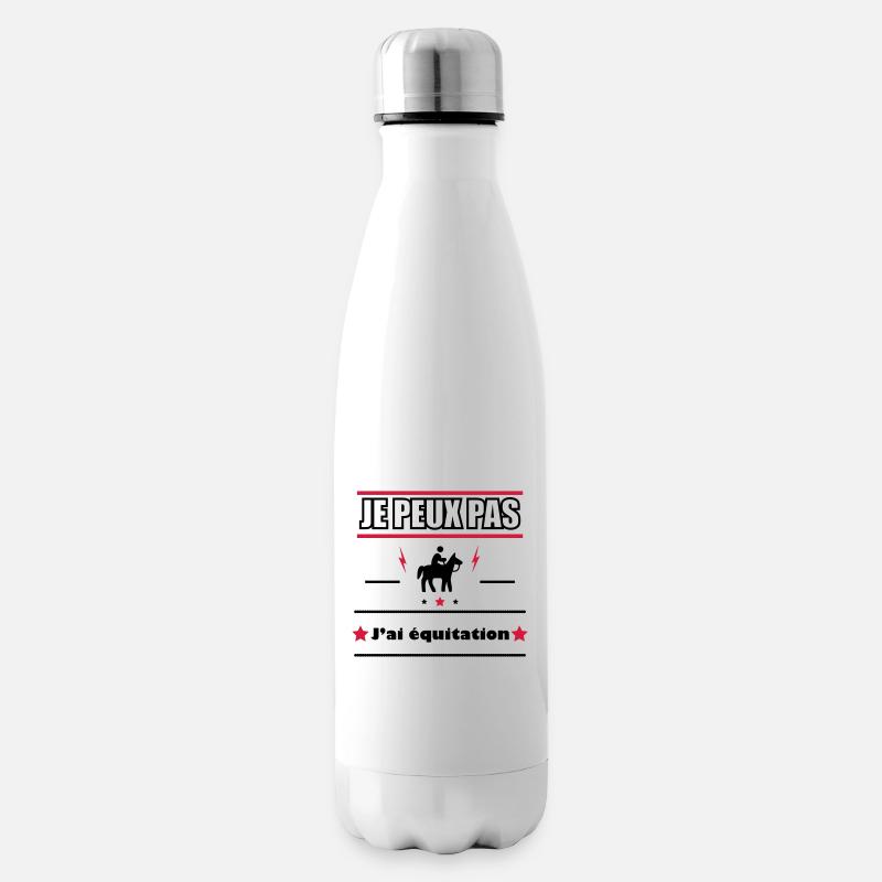 Je peux pas équitation - Bouteille isotherme - blanc