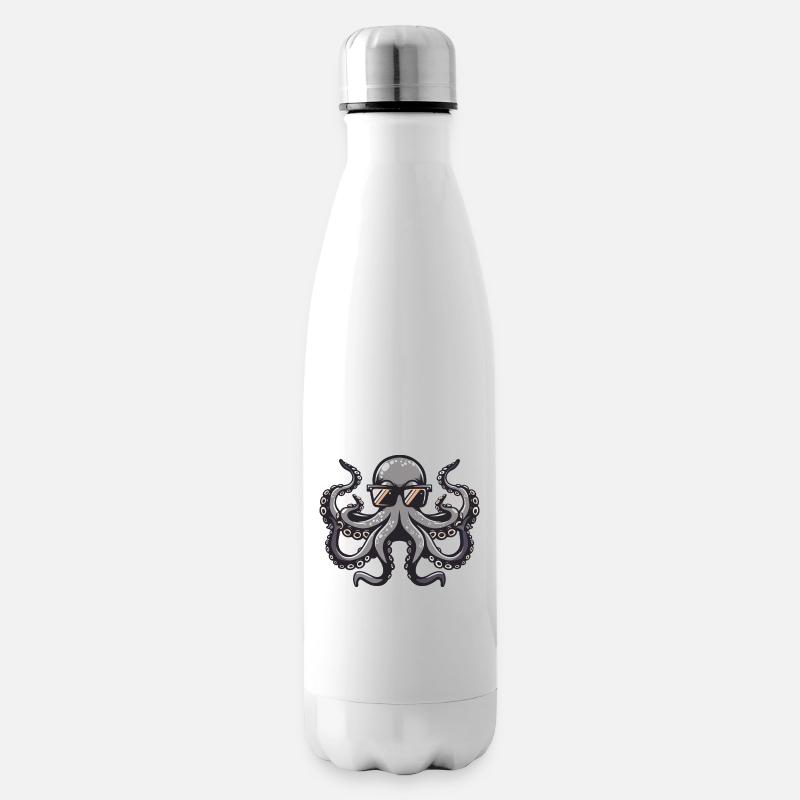 Oktopus Tier - Isolierflasche - Weiß