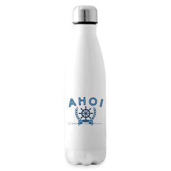 Ahoi Moin - Maritimes Nordsee Design - Isolierflasche - Weiß - Rechts