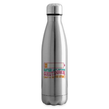 Ein Prozent Batterie vor der Abschaltung - Isolierflasche - Lightsilver - Rechts